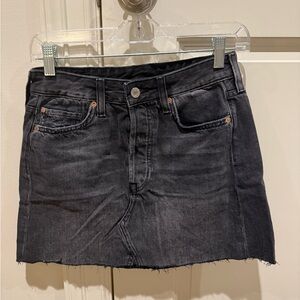 H&M Black and Gray Mini Skirt for Night Out